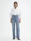 House Of Dagmar Wide Leg Denim In Light Blue