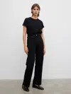 House Of Dagmar Wide Leg Denim In Washed Black