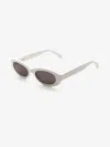House Of Dagmar Wide Oval Sunglasses In White
