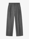 House Of Dagmar Wide Suit Pant Short In Grey Melange