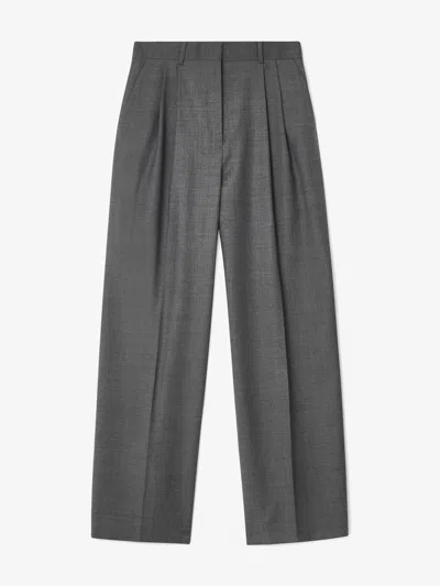 House Of Dagmar Wide Suit Pant Short In Grey Melange