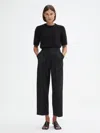 House Of Dagmar Wide Suit Trousers Cropped In Black