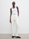 House Of Dagmar Wide Suit Trousers In White