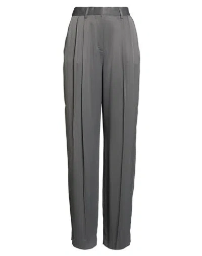 House Of Dagmar Woman Pants Grey Size 8 Recycled Viscose, Viscose In Gray