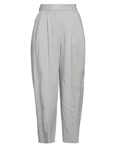 House Of Dagmar Woman Pants Light Grey Size 12 Ecovero Viscose, Polyester, Elastane