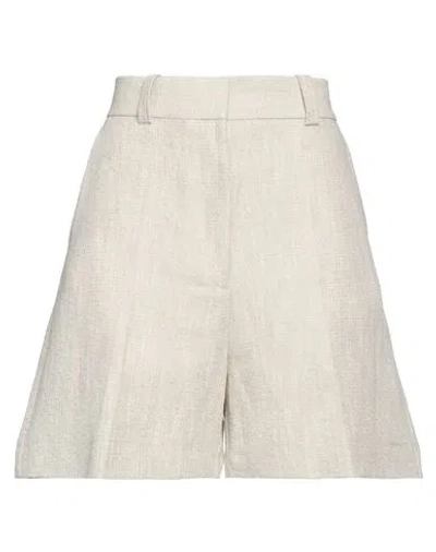 House Of Dagmar Woman Shorts & Bermuda Shorts Beige Size 8 Linen, Cotton
