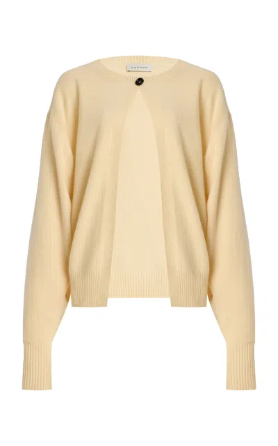 House Of Dagmar Wool-cashmere Cardigan In Yellow