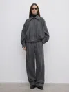 House Of Dagmar Wool Felt Blouson In Gray