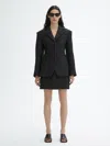 House Of Dagmar Wool Fitted Blazer In Antracite Grey