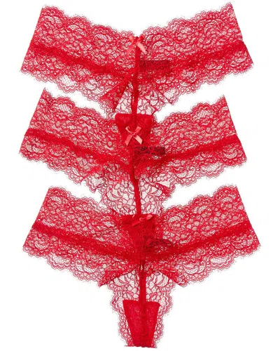 HOUSE OF DESIRE 3PK LANA LACE V-FRONT G-STRING