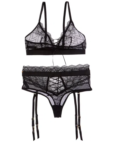 House Of Desire Vivienne Bra Set In Black