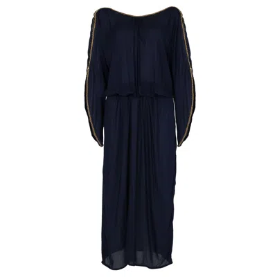 House Of Dharma Women's Blue The Aphrodite Maxi Kaftan Navy