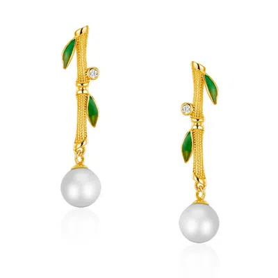 House Of Elliott Women's Bamboo Gold Earrings