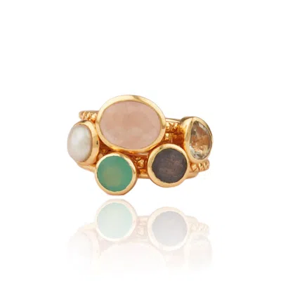 House Of Elliott Women's Fabienne Stacking Rings With Semi-precious Stones