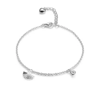 House Of Elliott Women's Fan Silver Bracelet