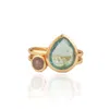 House Of Elliott Women's Fleurette Stacking Rings With Semi-precious Stones