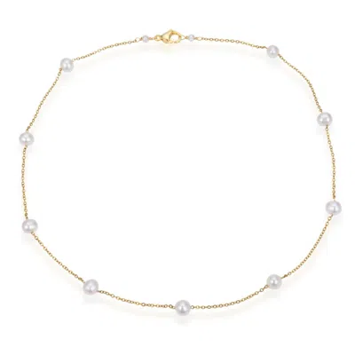 House Of Elliott Women's Gold Astrid Pearl Necklace In Gray