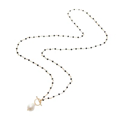 House Of Elliott Women's Gold Brooklyn Pearl Necklace