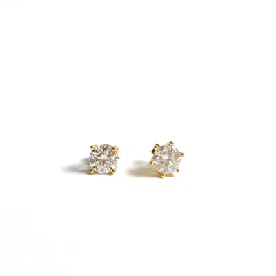 House Of Elliott Women's Gold Moissanite Classic Earrings