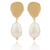 House Of Elliott Women's Gold Monique Drop Earrings With Gilded Brass Plate And Pearls In Gold
