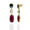 House Of Elliott Women's Green / Red / White Yanet Earrings