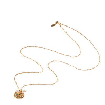 House Of Elliott Women's Huette Gold Chain With Semi-precious Stone And Pearl Pendants