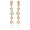 House Of Elliott Women's Orange Giselle Drop Earrings With Semi-precious Stones And Pearls In Orange