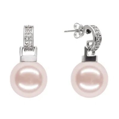 House Of Elliott Women's Pink / Purple Leale  Mother Of Pearl Stud Earring