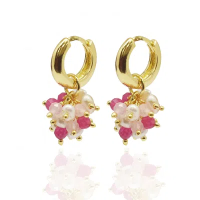 House Of Elliott Women's Pink / Purple Rosa Earrings