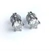 House Of Elliott Women's Silver Moissanite Classic Earrings