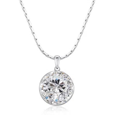 House Of Elliott Women's Silver White Gold Golf Necklace With Clear Crystals