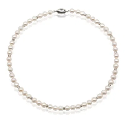 House Of Elliott Women's White Akoy Pearl Necklace, 6 Mm Pearl