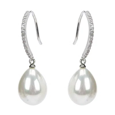 House Of Elliott Women's White Joyau Mother Of Pearl Hook Earrings