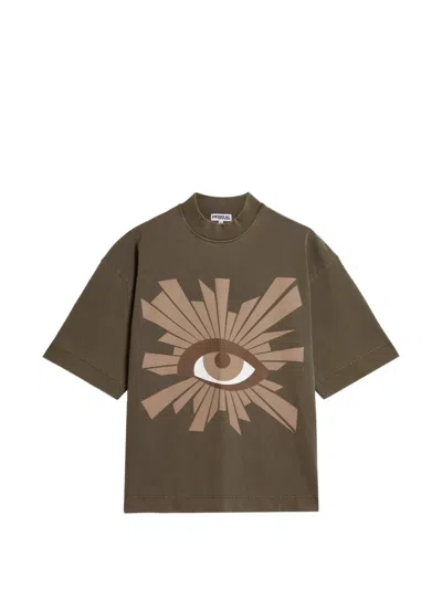 House Of Errors All-seeing Cotton T-shirt In Gray