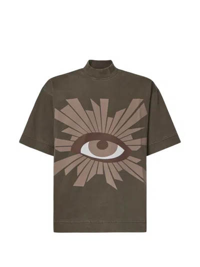 House Of Errors All-seeing High-neck T-shirt In Brown