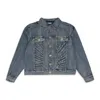 House Of Errors Blue All Seeing Denim Jacket In Blue