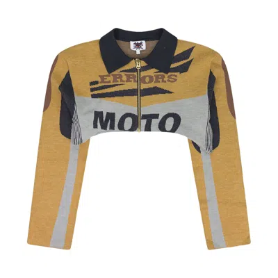 Pre-owned House Of Errors Cropped Track Jacket 'yellow' | Women's Size L