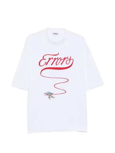 House Of Errors Embroidered High-neck T-shirt In White