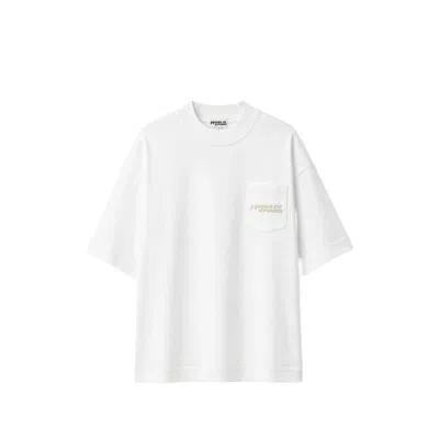House Of Errors - Embroidered Log Pocket T-shirt In White