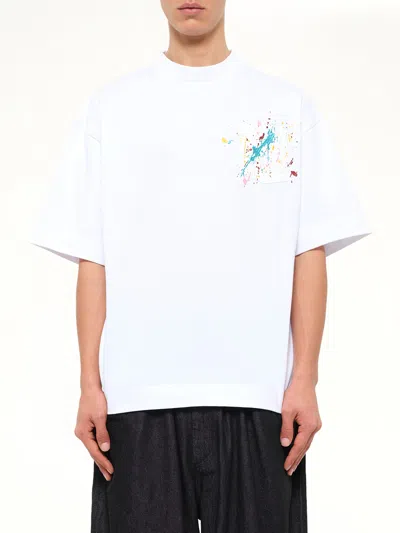 House Of Errors Embroidered Paint Splatter T-shirt In White