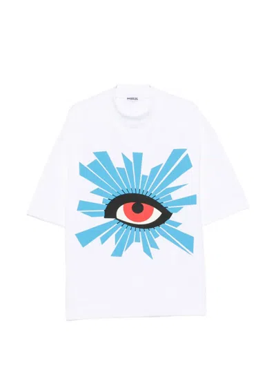 House Of Errors Graphic-print High-neck T-shirt In White