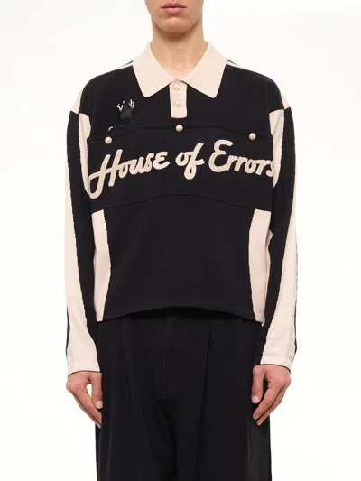 House Of Errors Knitted Cat Burglar Rugby In Black