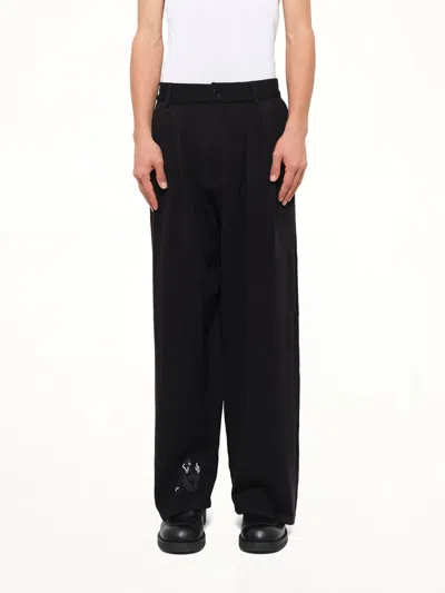 House Of Errors Knitted Cat Burglar Trousers In Black