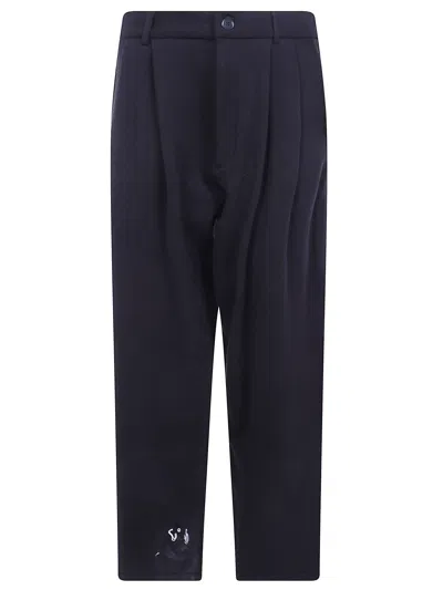 House Of Errors Knitted Trousers "cat Burglar" In Blue