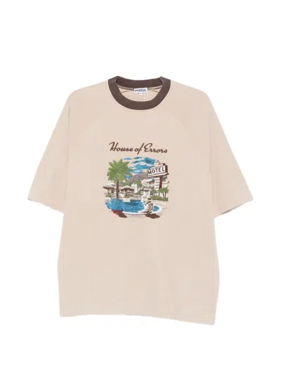House Of Errors Motel Steakout Logo-embroidered T-shirt In Neutral