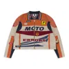 House Of Errors Orange Moto Track Jacket In Orange