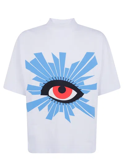House Of Errors Graphic-print High-neck T-shirt In White