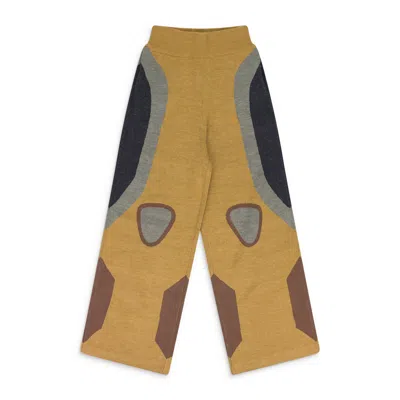 House Of Errors Yellow Moto Track Pant In Multi