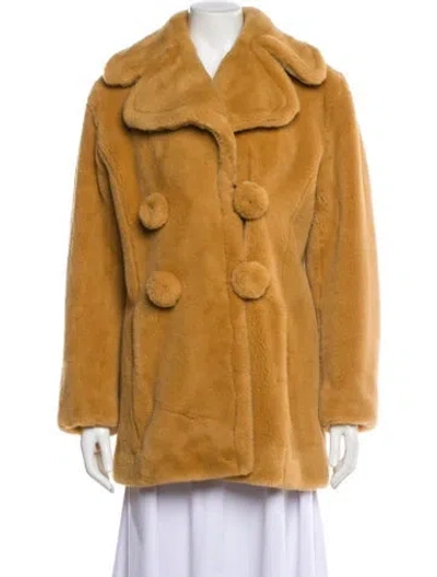 Pre-owned House Of Fluff Faux Fur Faux Fur Jacket In Brown
