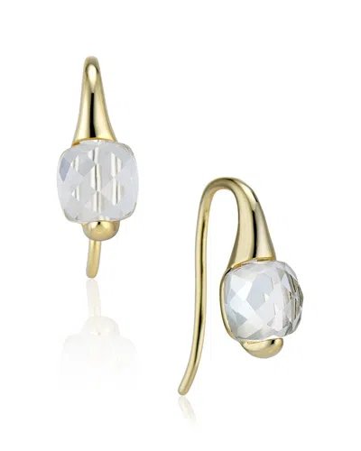 House Of Frosted Annalisa Silver 1.00 Ct. Tw. White Topaz Earrings In Gold